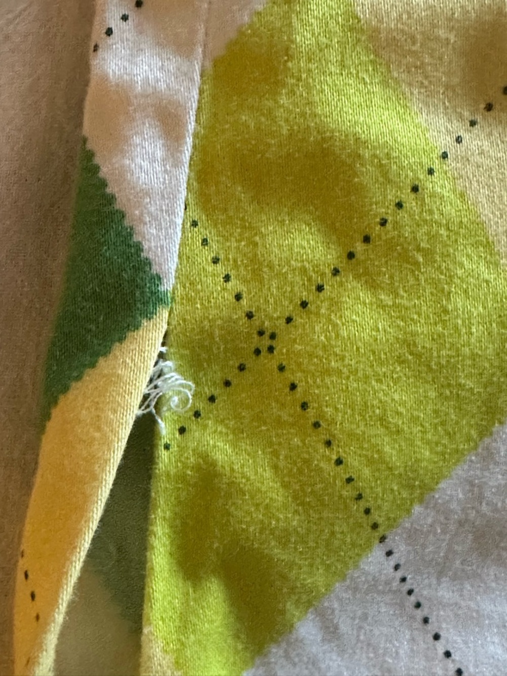 Loudmouth Green, Yellow & White Argyle Golf Skort - Picture 3 of 10